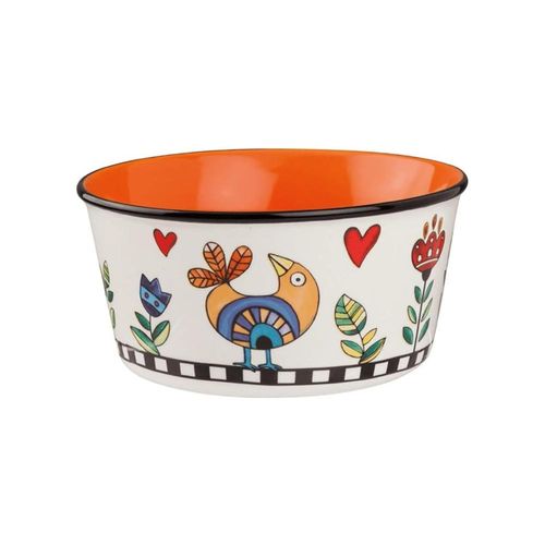 Bowl em new bone china Imeltron Cocorico 460ml laranja