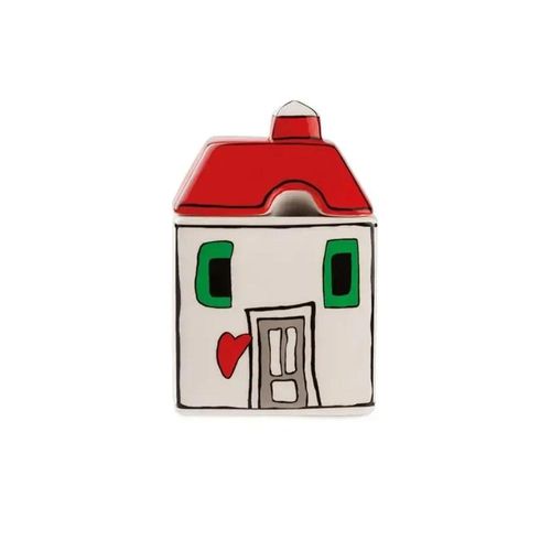 Açucareiro em cerâmica Imeltron Le casette vermelho