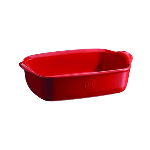 Travessa retangular em cerâmica Emile Henry 22x14cm vermelha