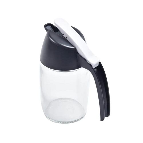 Meleira em vidro com alça bico dosador Kenya 250ml 15cm preta