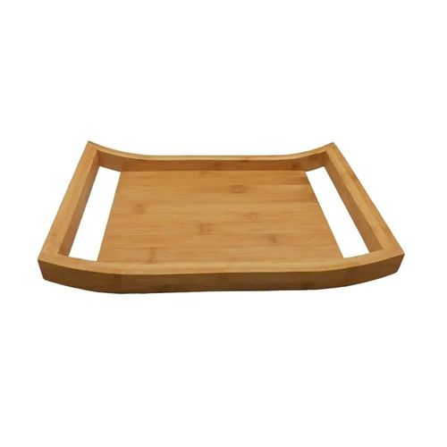 Bandeja com alça em bambu com toque rústico Kenya 35x24,5x5cm