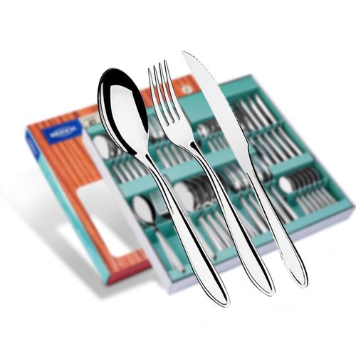 Faqueiro em inox Brinox Lyon 42 peças serve 6 pessoas 5101/118