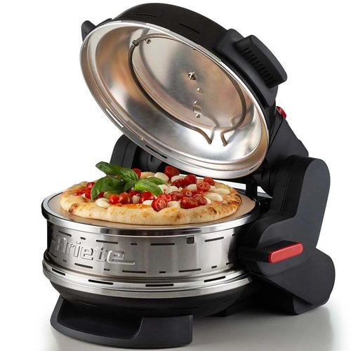 Forno para pizza duplo elétrico Ariete 927 Pizzeria preto com pedra refratária 2300w 220 volts Forno para pizza duplo elétrico Ariete 927 Pizzeria preto com pedra refratária 2300w 220 volts