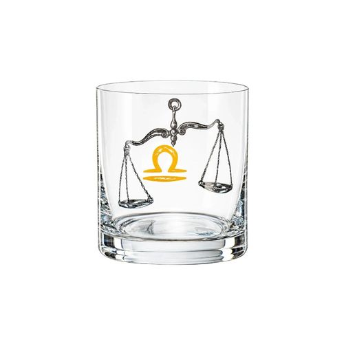 Copo wisk em cristal Bohemia Zodiac Libra 280ml