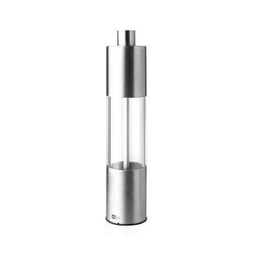 Moedor de pimenta e sal em inox e acrílico AdHoc Classic 18cm prata
