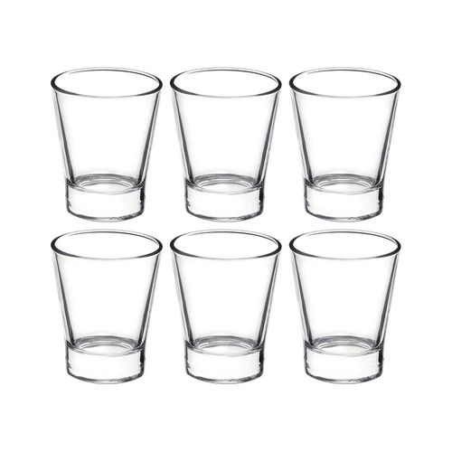 Jogo de copos em vidro Luigi Bormioli Caffeino 85ml 6 peças incolor