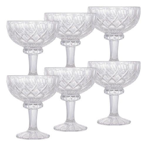 Jogo de taças sobremesa em cristal Wolff Angel 260ml 6 peças