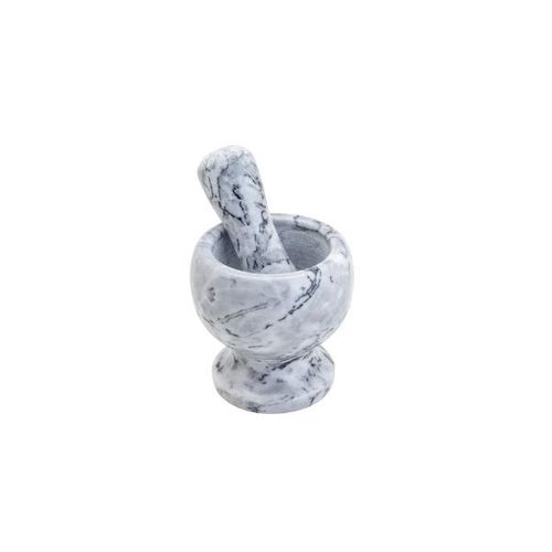 Pilão em marmore com socador Bon Gourmet 10,5x10,5cm cinza