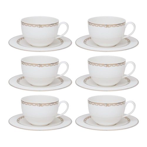 Jogo de xícaras chá em porcelana Strauss Lumière 270ml 6 peças