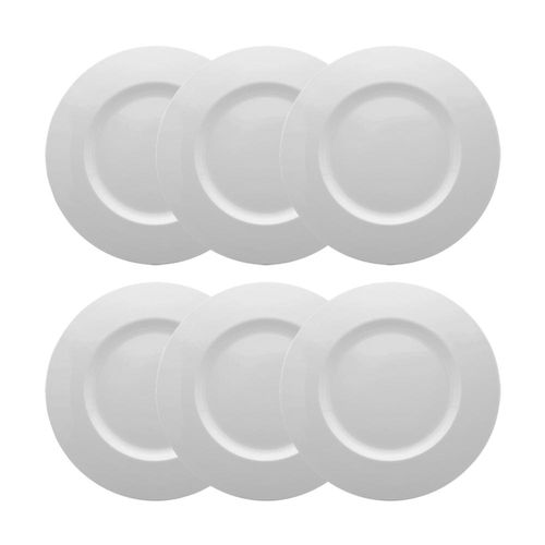 Jogo de sousplat em porcelana Strauss Sable 24,4cm 6 peças