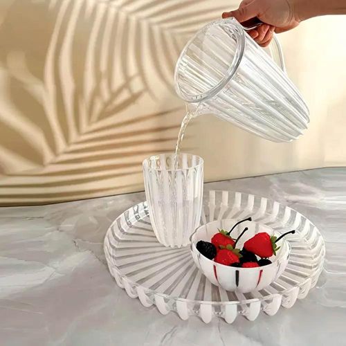 Bandeja redonda para servir em bio plástico Guzzini Dolcevita 31x3,5cm pérola