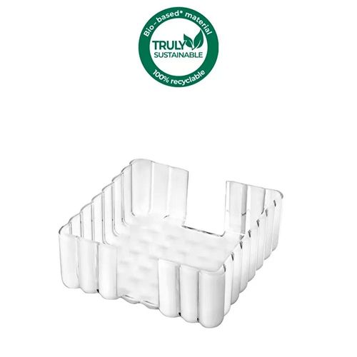Porta-guardanapo quadrado em bio plástico Guzzini Dolcevita 19,6x8,4cm pérola