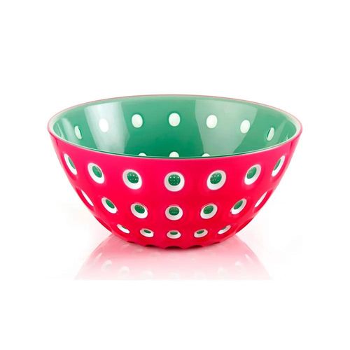 Saladeira bowl em acrílico Guzzini Le Murrine 25cm magenta com verde