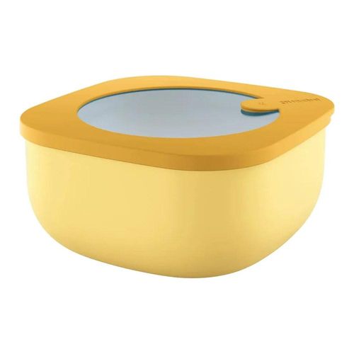 Pote hermético com tampa em plástico Guzzini Store&More 975ml ocre