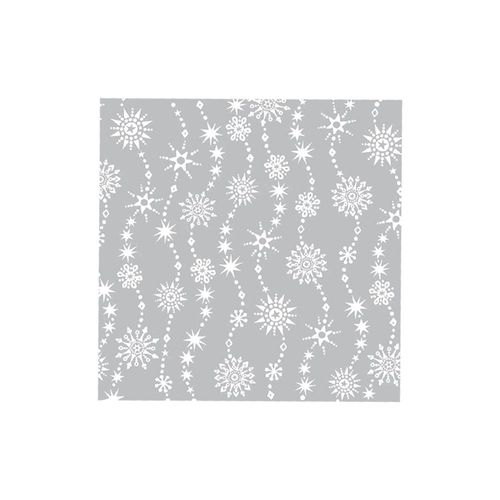 Guardanapos Paper Design Chrystal Waves Silver em papel Xmas pacote com 20 folhas 33x33cm