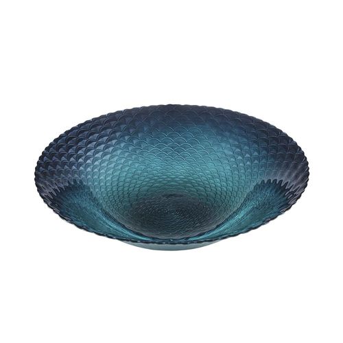 Centro de mesa em vidro Wolff Shield 40x9,5cm colorido