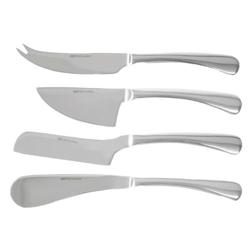 Jogo facas para queijo em inox Fracalanza Lorraine 4 peças prata