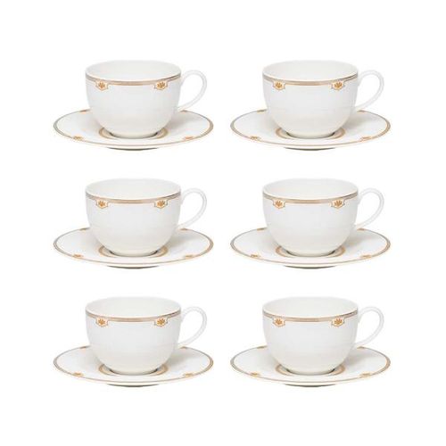 Jogo de xícaras chá em porcelana Strauss Dinasty 270ml 6 peças Jogo de xícaras chá em porcelana Strauss Dinasty 270ml 6 peças