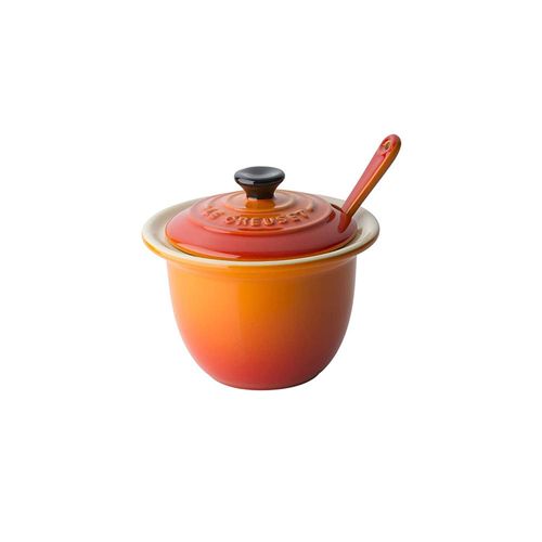 Pote para condimento com colher Le Creuset Indiano 180ml 2 peças laranja