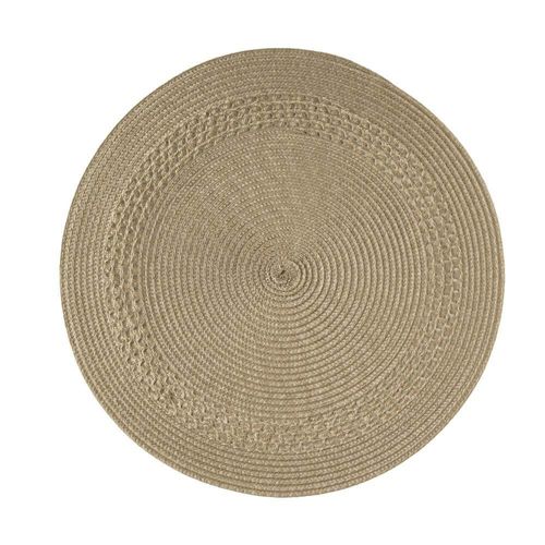 Lugar americano redondo em poliéster Copa&Cia Luna 38cm tressê allure