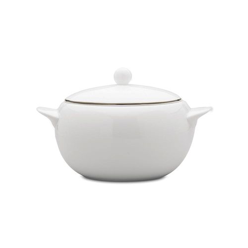 Sopeira com tampa em porcelana Strauss Silver 3,5 litros Sopeira com tampa em porcelana Strauss Silver 3,5 litros