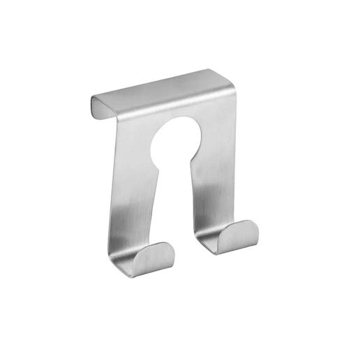 Gancho duplo para porta de armário em aço inox Fackelmann Gancho duplo para porta de armário em aço inox Fackelmann