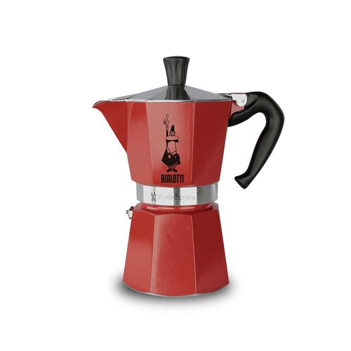 Cafeteira moka express em alumínio Bialetti 6 xícaras 300ml vermelha Cafeteira moka express em alumínio Bialetti 6 xícaras 300ml vermelha