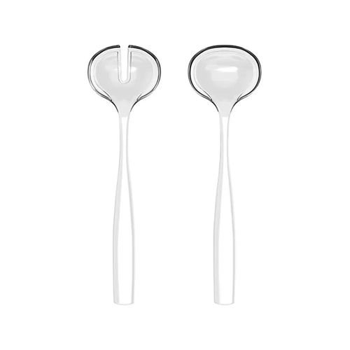 Jogo de talheres para salada em bio plástico Guzzini Dolcevita 28cm pérola Jogo de talheres para salada em bio plástico Guzzini Dolcevita 28cm pérola