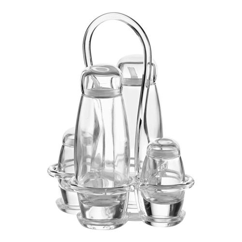 Galheteiro com garrafas em vidro Guzzini Every Day 5 peças incolor Galheteiro com garrafas em vidro Guzzini Every Day 5 peças incolor