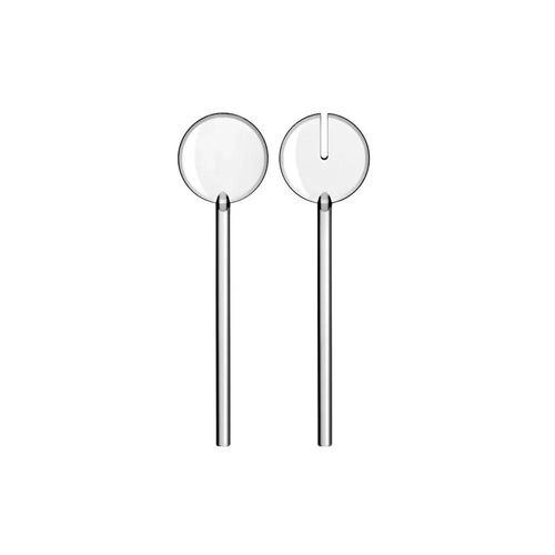 Par de talheres para salada em acrílico Guzzini Happy Hour 2 peças 28cm incolor Par de talheres para salada em acrílico Guzzini Happy Hour 2 peças 28cm incolor