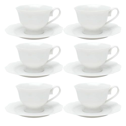 Jogo de xícaras de chá de porcelana Wolff Maldivas 6 peças 180ml Jogo de xícaras de chá de porcelana Wolff Maldivas 6 peças 180ml