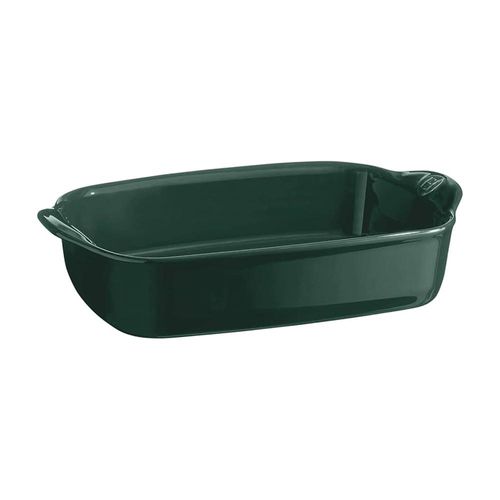 Travessa retangular em cerâmica Emile Henry 29x19cm verde