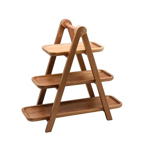 Bandeja 3 andares em acácia Kenya 38,5x17,2x39,5cm Bandeja 3 andares em acácia Kenya 38,5x17,2x39,5cm