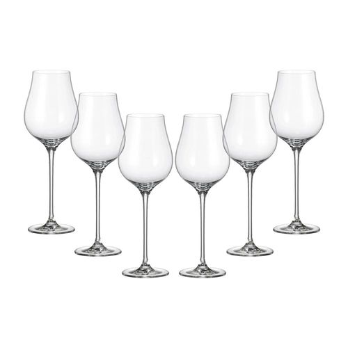 Jogo de taças para vinho do porto cristal ecológico Bohemia Limosa 250ml 6 peças incolor
