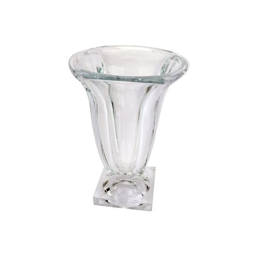 Vaso em cristal ecológico com pé Bohemia Magma 19,8x20,8x29cm incolor