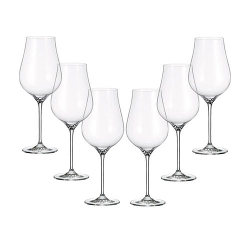 Jogo de taças para vinho tinto cristal ecológico Bohemia Limosa 500ml 6 peças incolor Jogo de taças para vinho tinto cristal ecológico Bohemia Limosa 500ml 6 peças incolor