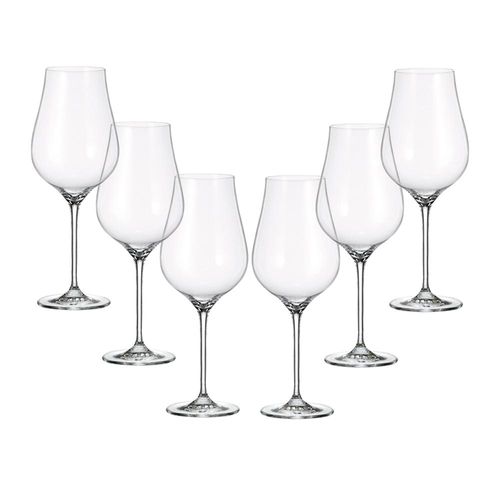 Jogo de taças para água cristal ecológico Bohemia Limosa 650ml 6 peças incolor