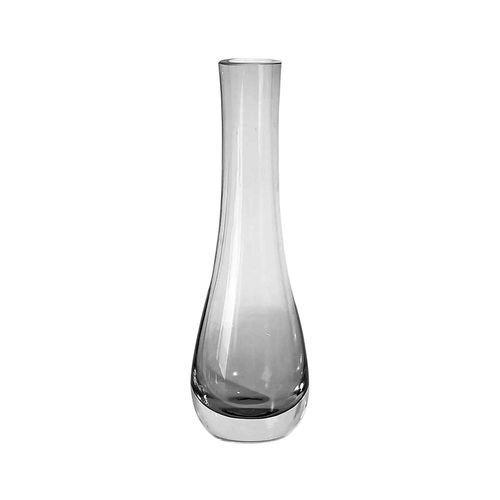 Vaso murano em vidro L'Hermitage 6x20cm fumê