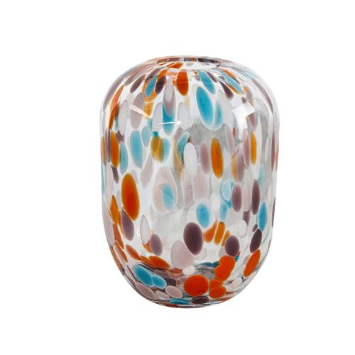 Vaso murano em vidro L'Hermitage Aquarelle 13,5x17,5cm colorido