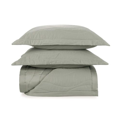 Colcha Trussardi Novara 300 fios em algodão Egípcio 2,40mx2,80m Casal Pistacchio Colcha Trussardi Novara 300 fios em algodão Egípcio 2,40mx2,80m Casal Pistacchio