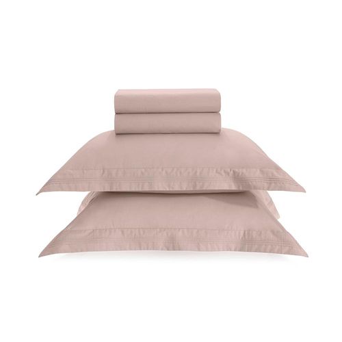 Jogo de lençol Trussardi San Felice 200 fios em algodão Queen Soft Rose