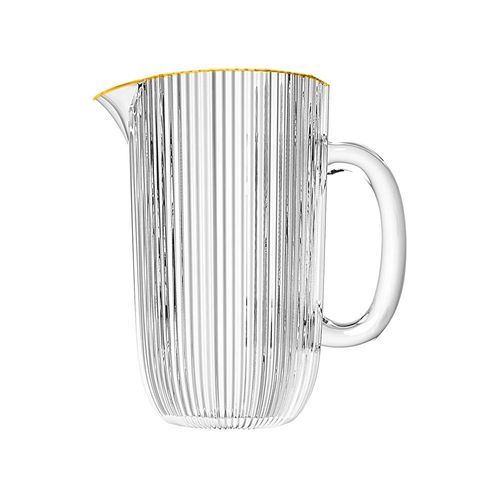 Jarra em cristal ecológico com borda dourada L'Hermitage Cameratta 1,3 litro transparente Jarra em cristal ecológico com borda dourada L'Hermitage Cameratta 1,3 litro transparente