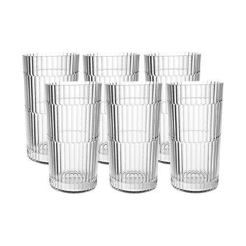 Jogo de copos altos em cristal L'Hermitage Pisa 370ml 6 peças