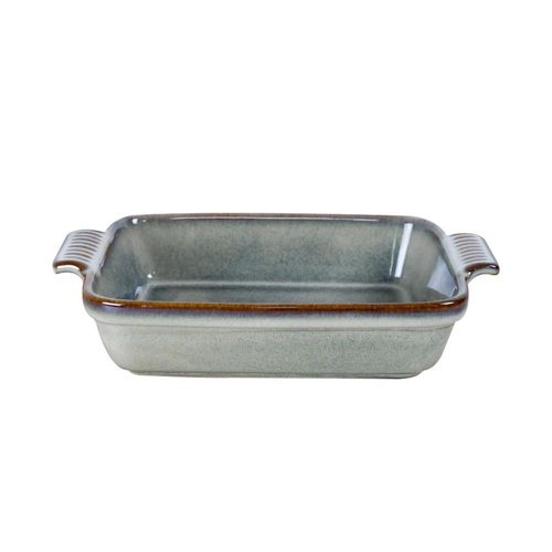 Travessa retangular em cerâmica L'Hermitage Jade 680ml verde