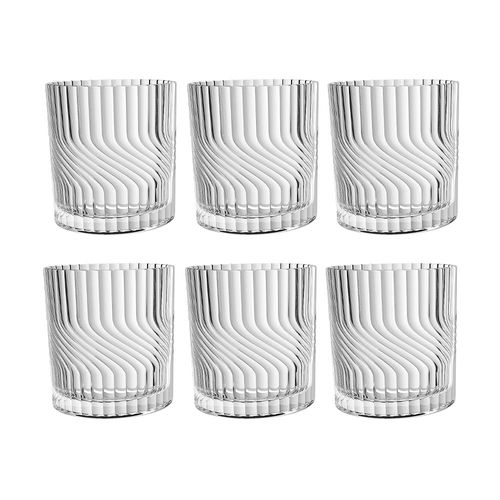 Jogo de copos baixos em cristal L'Hermitage Dunas 340ml 6 peças