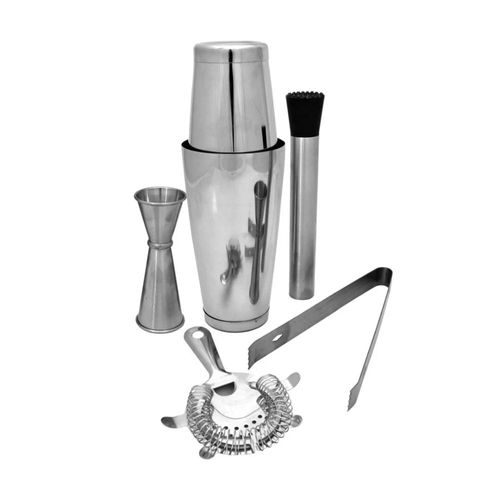 Jogo de coqueteleira em inox Fracalanza Boston 550ml 5 Peças