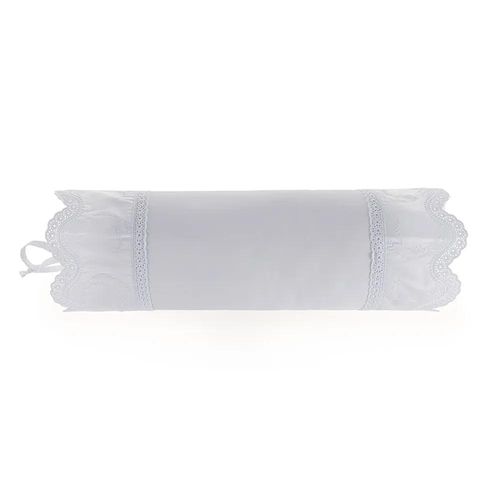 Almofada Rolinho 300 fios Algodão Egípcio Trussardi Romanza 16x40cm Branco e Branco Almofada Rolinho 300 fios Algodão Egípcio Trussardi Romanza 16x40cm Branco e Branco