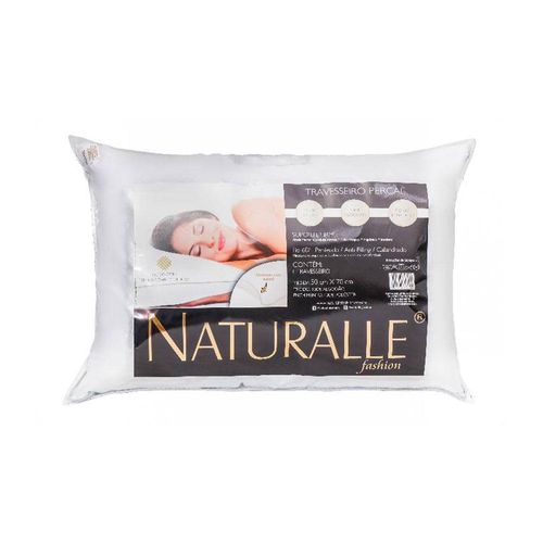 Travesseiro percal cetim Naturalle Fashion 50x70cm 300 fios Travesseiro percal cetim Naturalle Fashion 50x70cm 300 fios