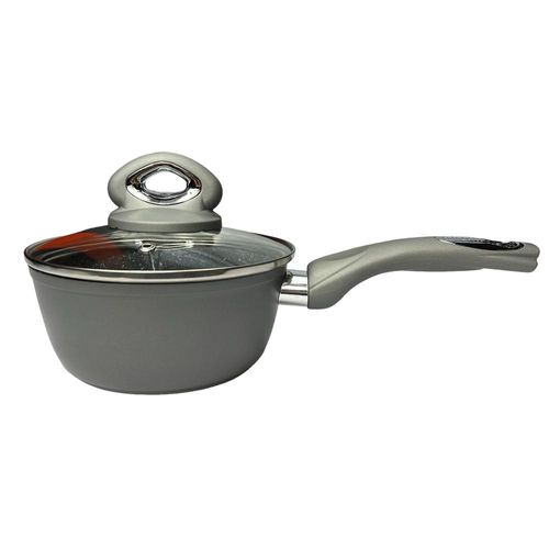 Panela em alumínio e tampa Bialetti Petravera Plus 16cm cinza