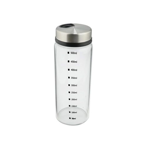Porta condimento em vidro com Tampa em aço inox Dynasty 500ml incolor